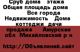 Сруб дома 2 этажа › Общая площадь дома ­ 200 - Все города Недвижимость » Дома, коттеджи, дачи продажа   . Амурская обл.,Михайловский р-н